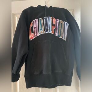 Champion Hoodie with Multicolored Lettering